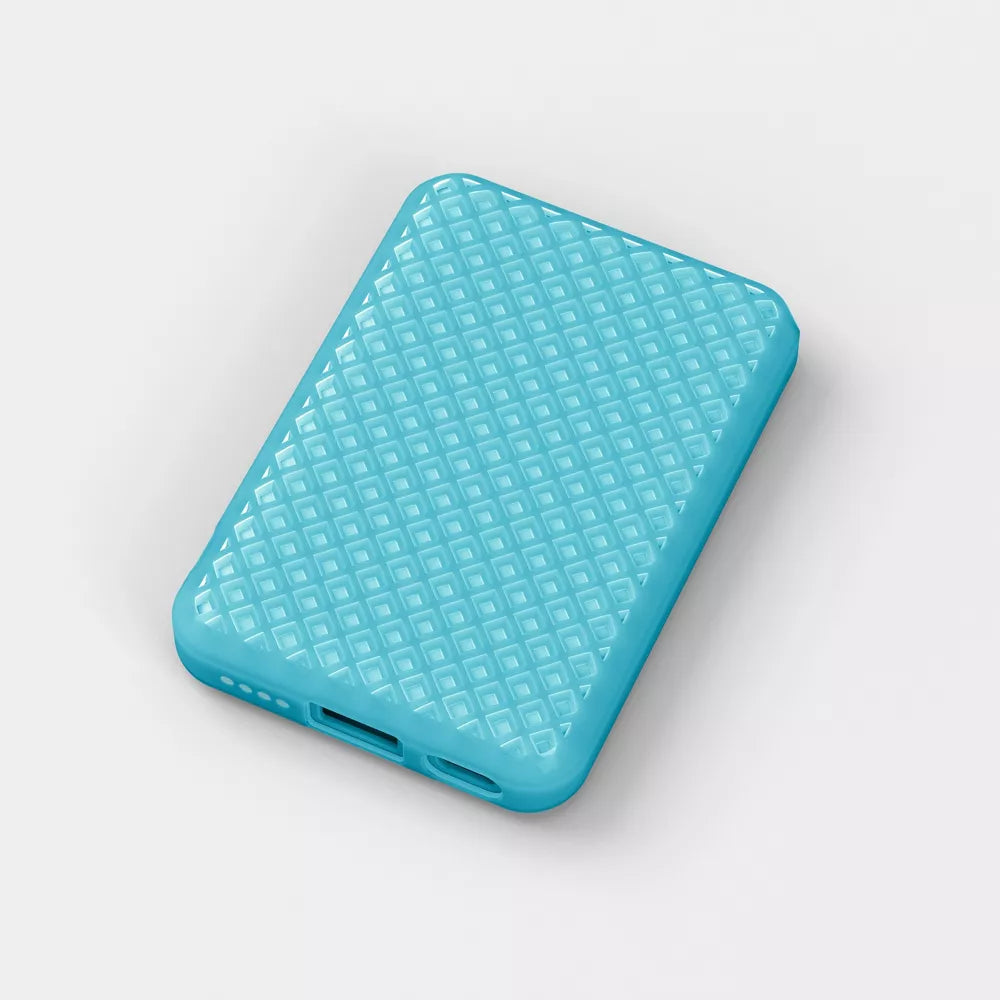 5000mAh Slim Jelly‑Textured Portable Power Bank
